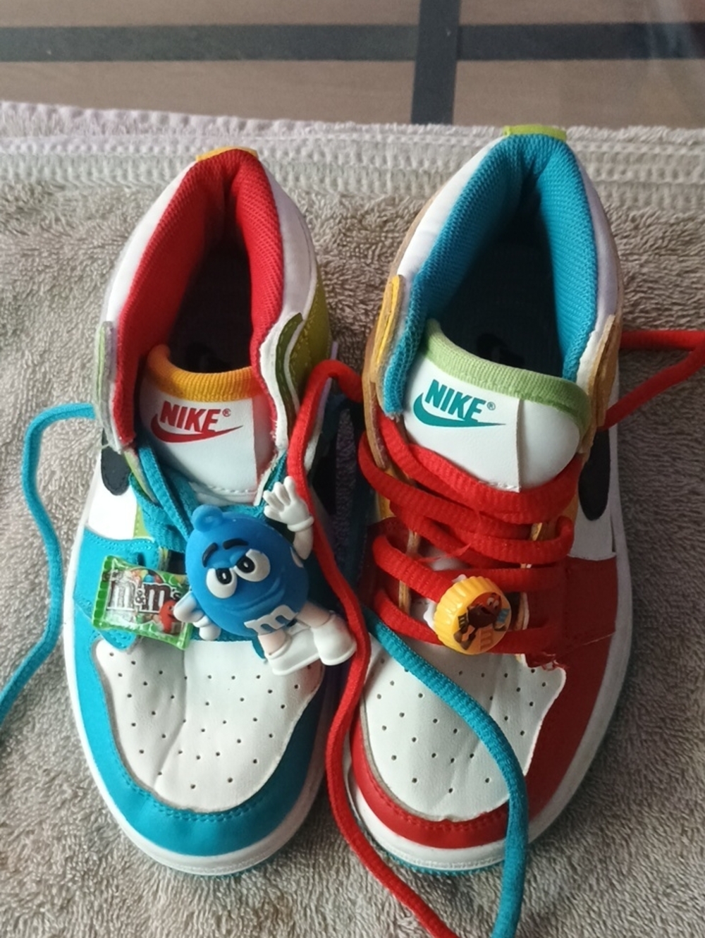 Nike Kids Multicolor High-Top Sneakers with Blue & Red Accents